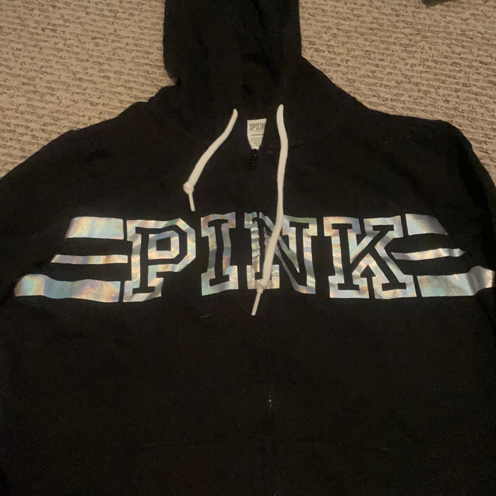 Pink zip up hoodie